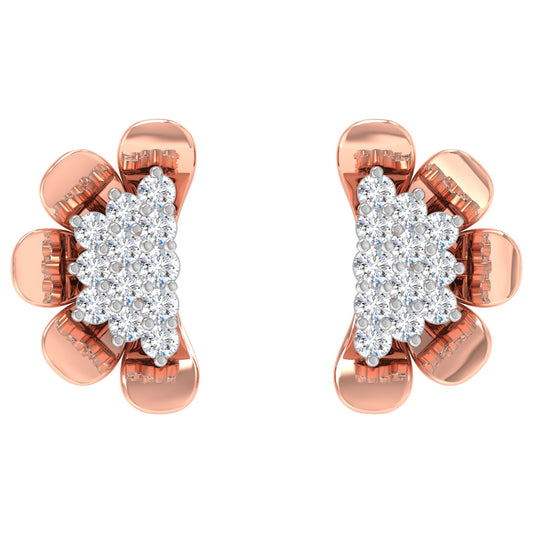 Alyssia Half Flower Stud Earrings