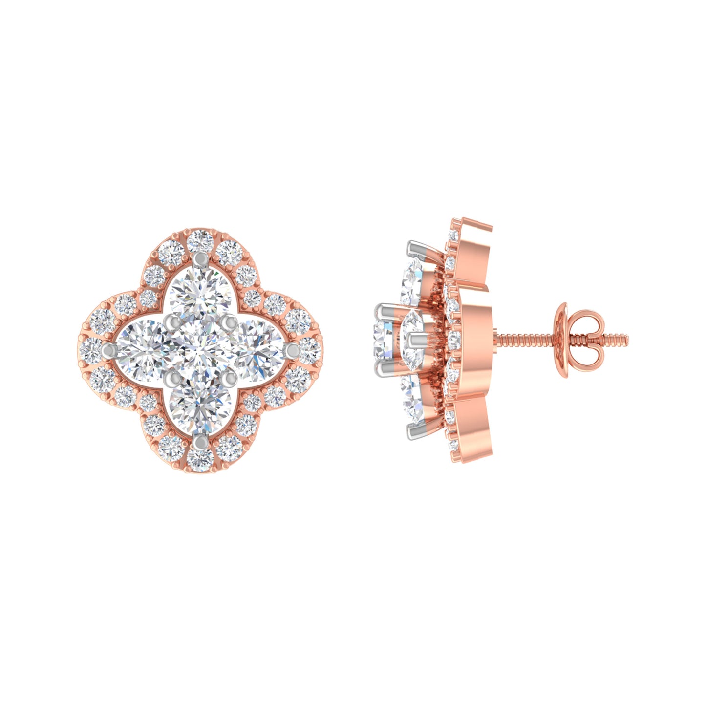 Adahlia  Diamond Stud Earrings