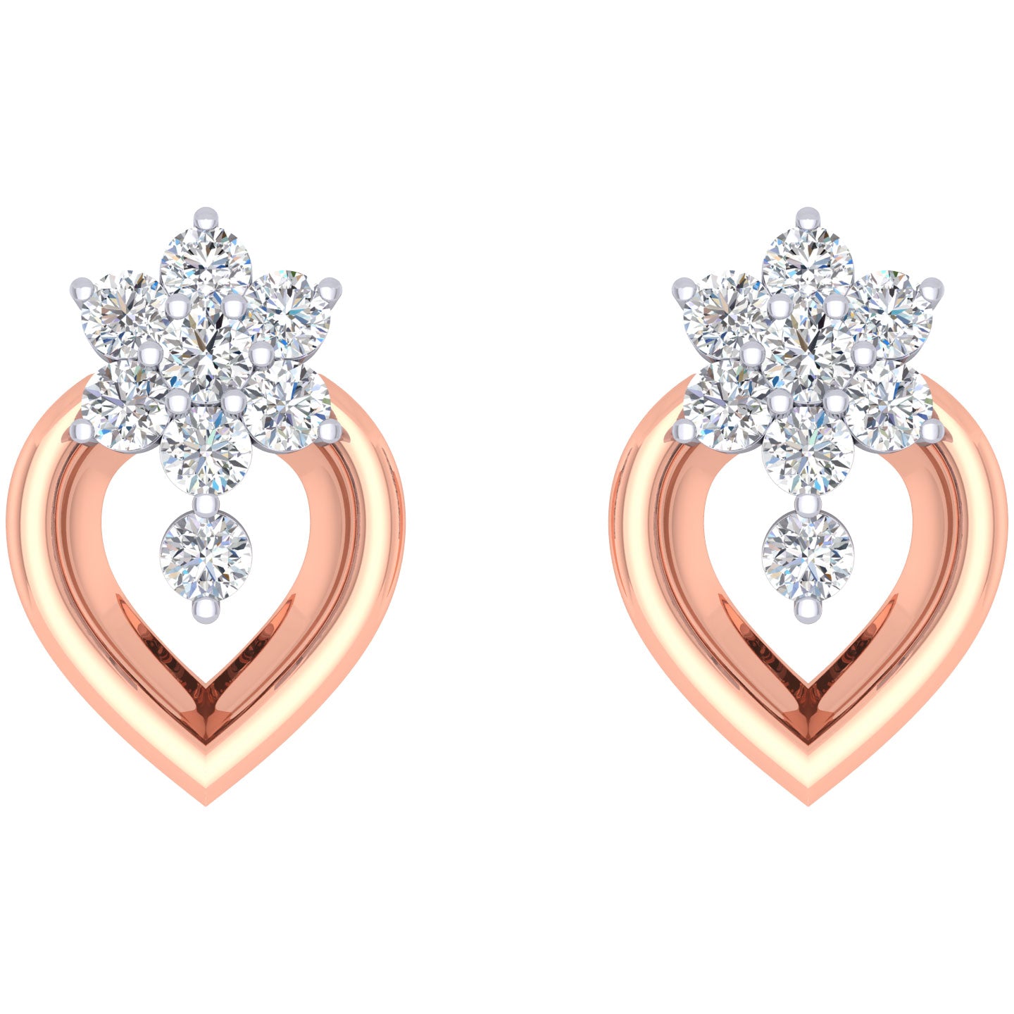 Karine Flower Diamond Stud Earring