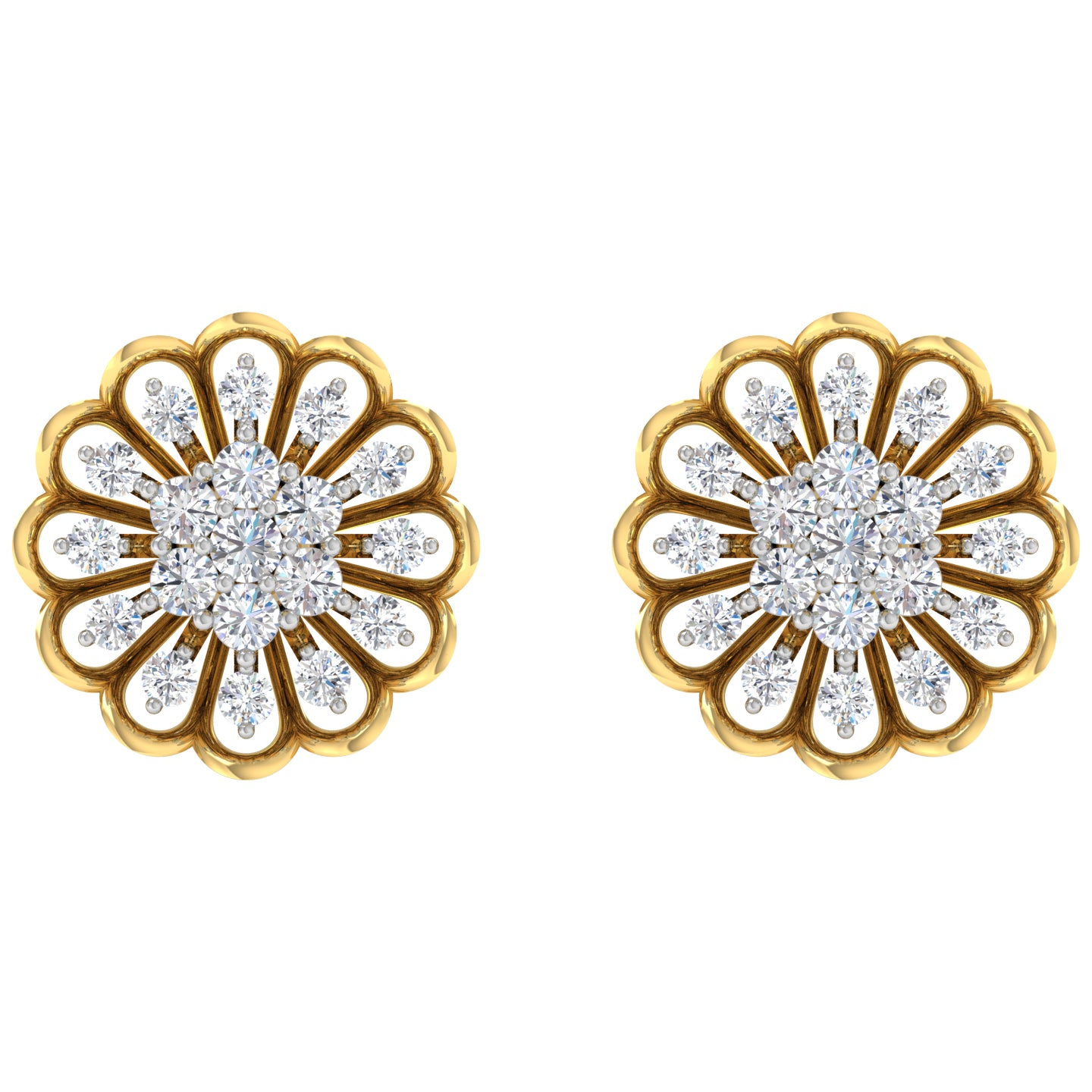 Orla Round Diamond Stud Earrings