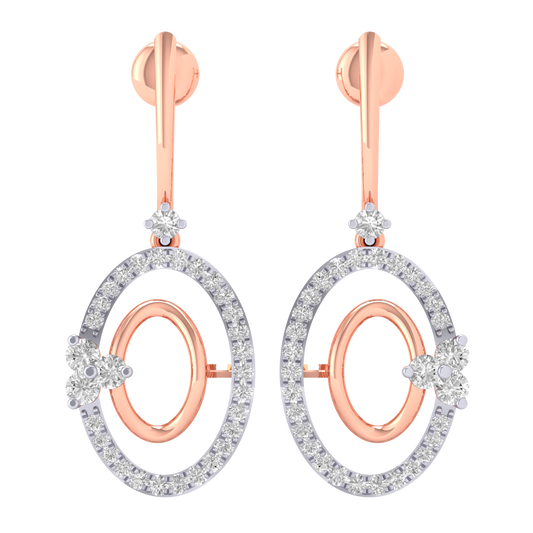 Elise Diamond Dangler Earrings