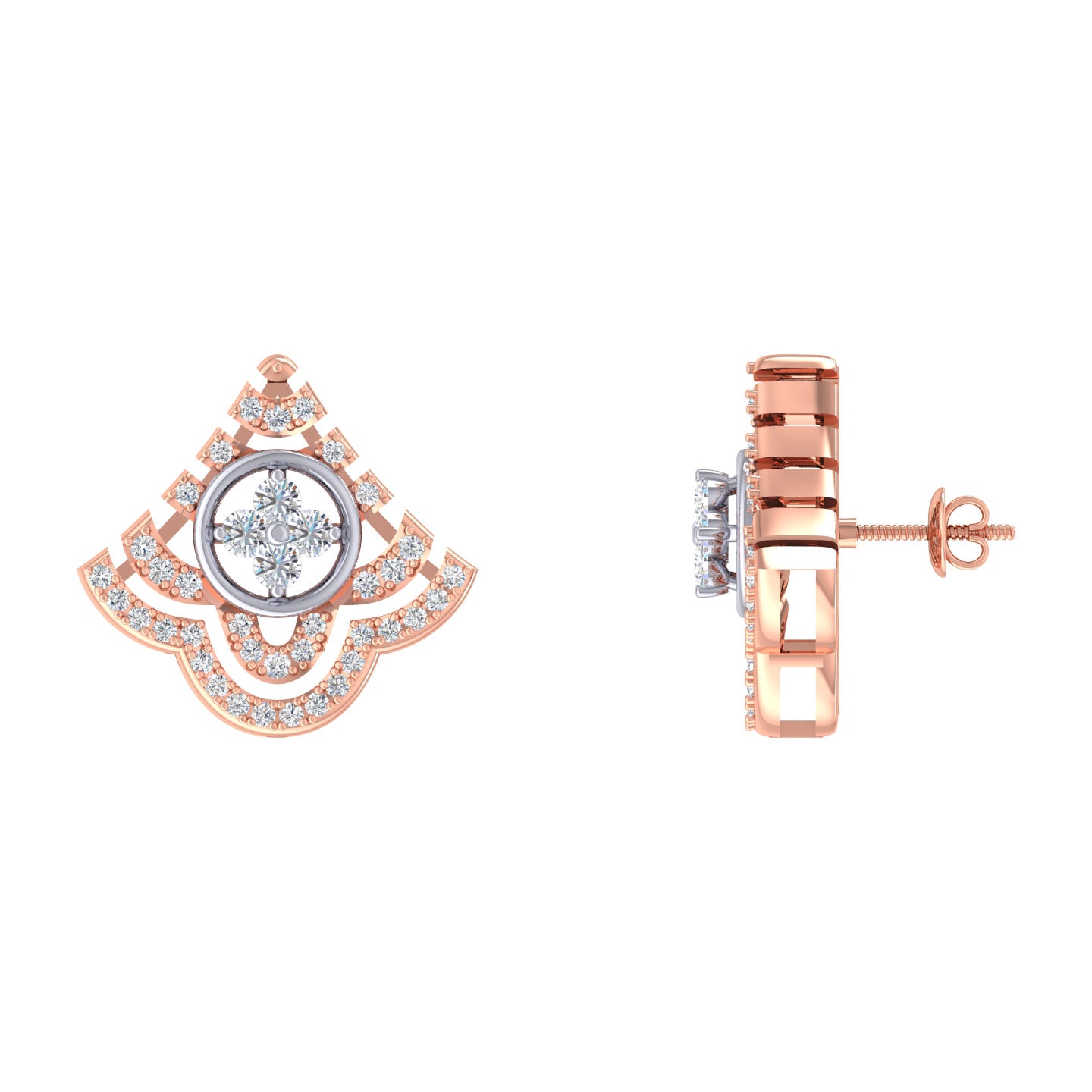 Lizzie Diamond Stud Earrings