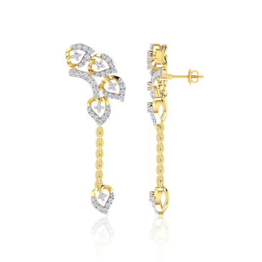 Aayra Leaf Diamond Earrings