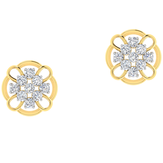 Cassia Diamond Stud Earrings