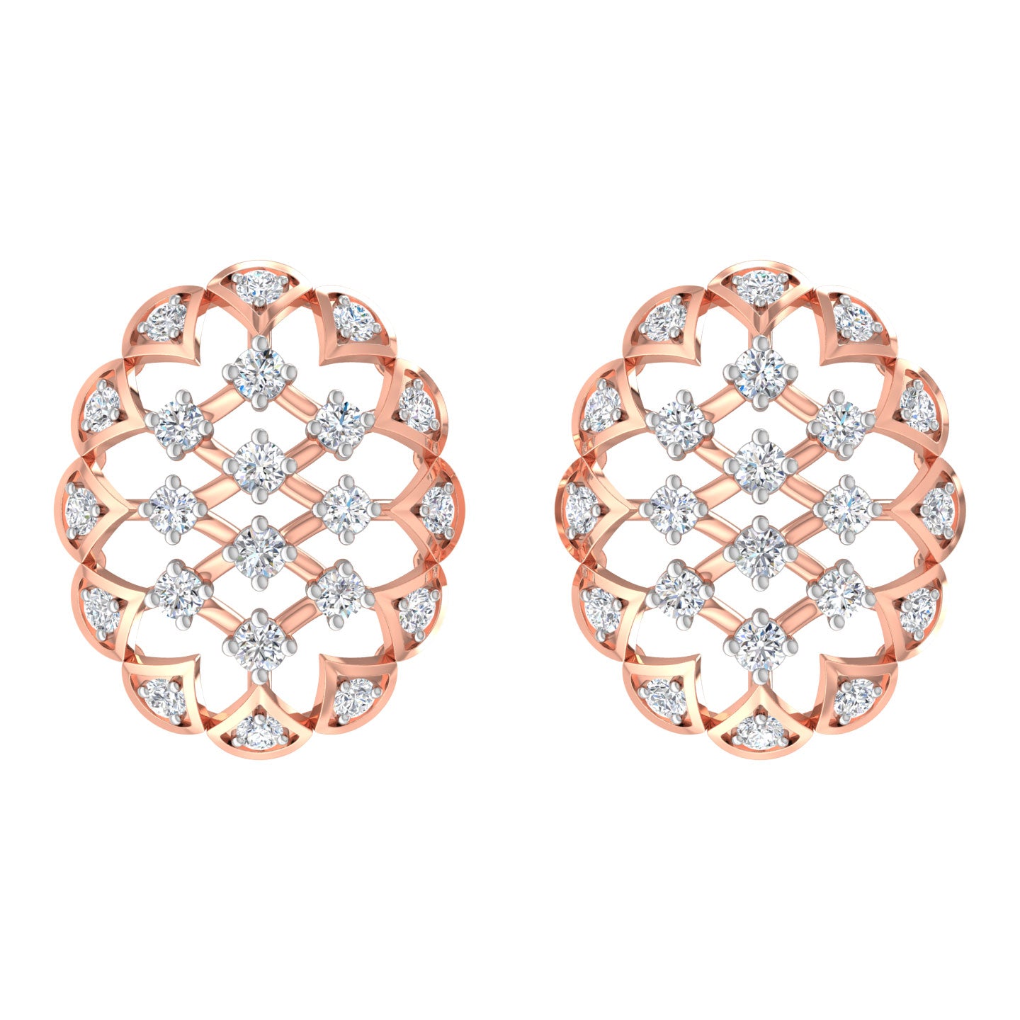 Minerva Diamond Stud Earrings