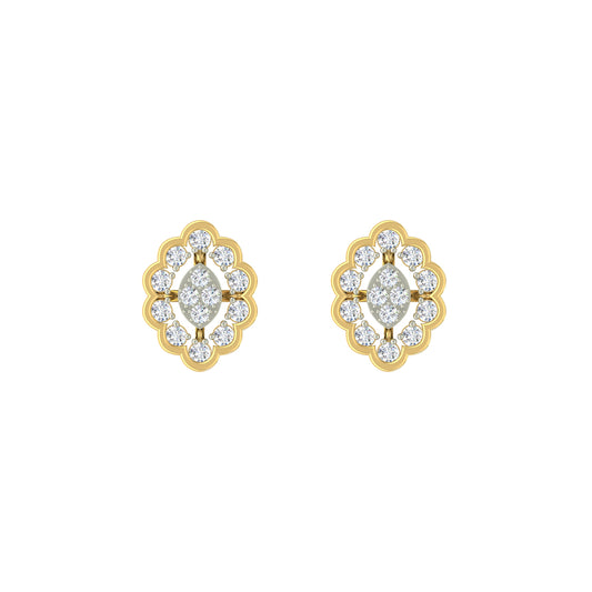 Alma Diamond Stud Earrings