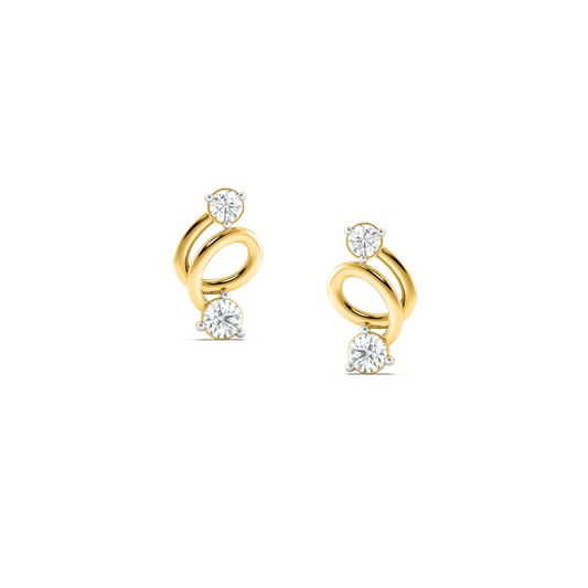 Diamond Earring for her in Yellow Gold DER22897