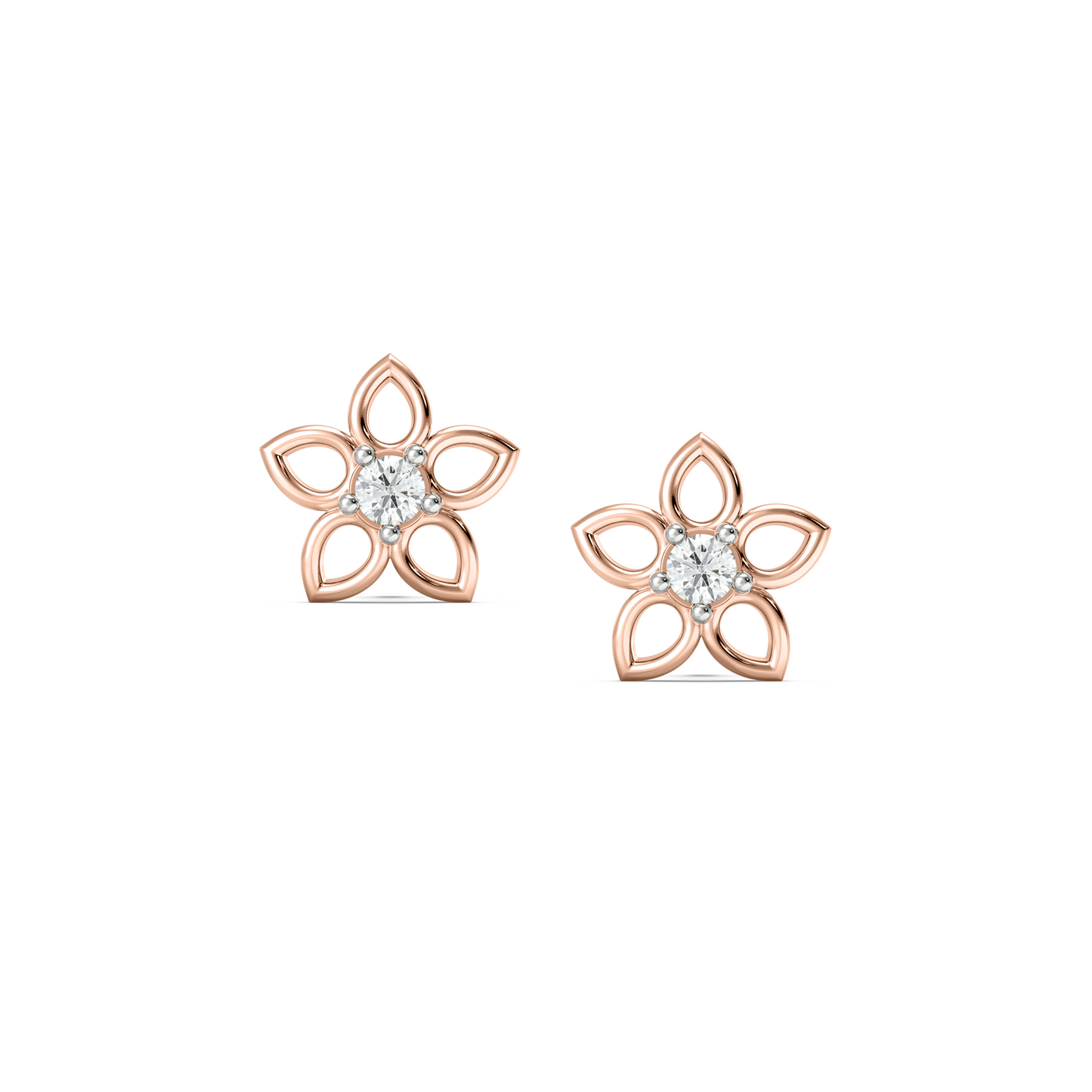 Diamond Earring for her in Rose Gold DER22918