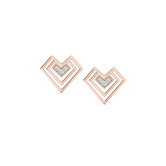 Diamond Earring for her in Rose Gold DER22942