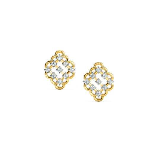 Diamond Earring for her in Yellow Gold DER22956