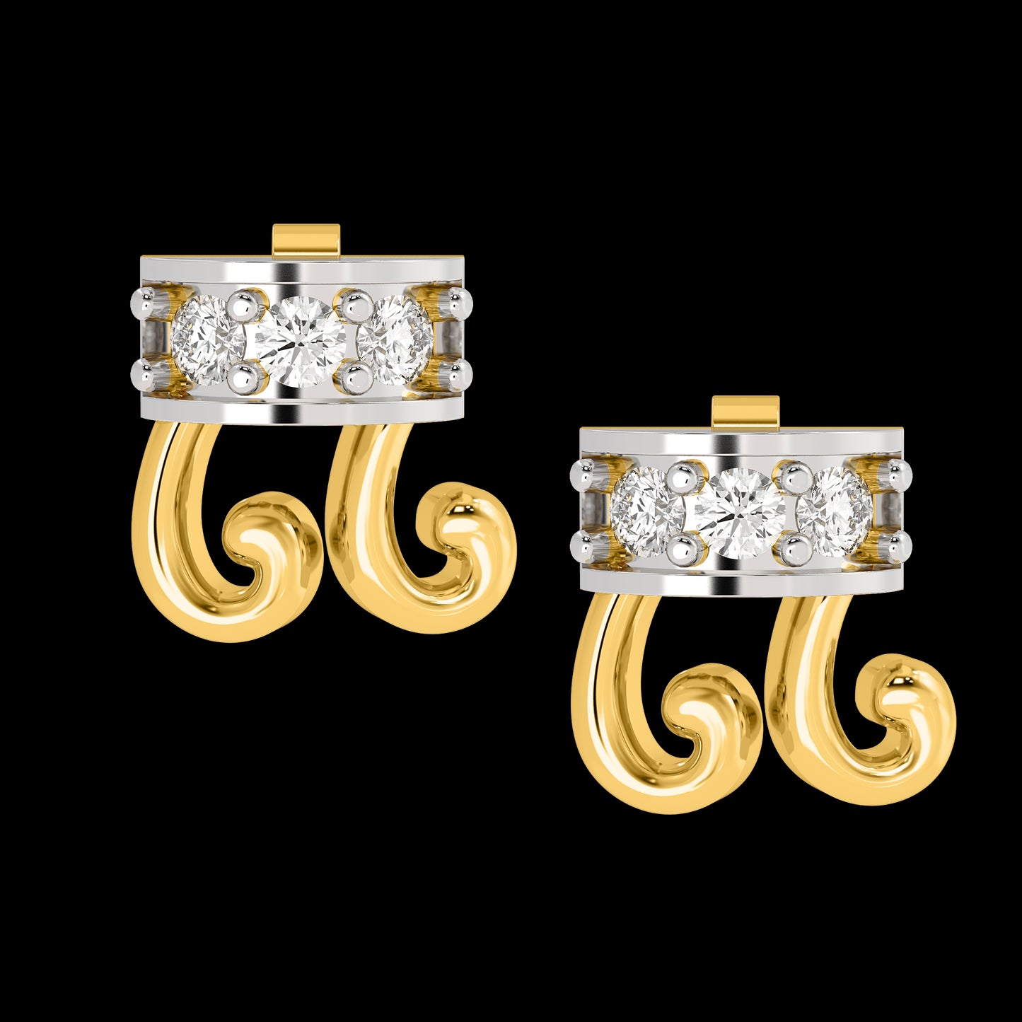 Diamond Earring for her in Yellow Gold DER22974