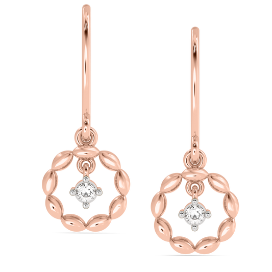 Diamond Earring for her in Rose Gold DER22975