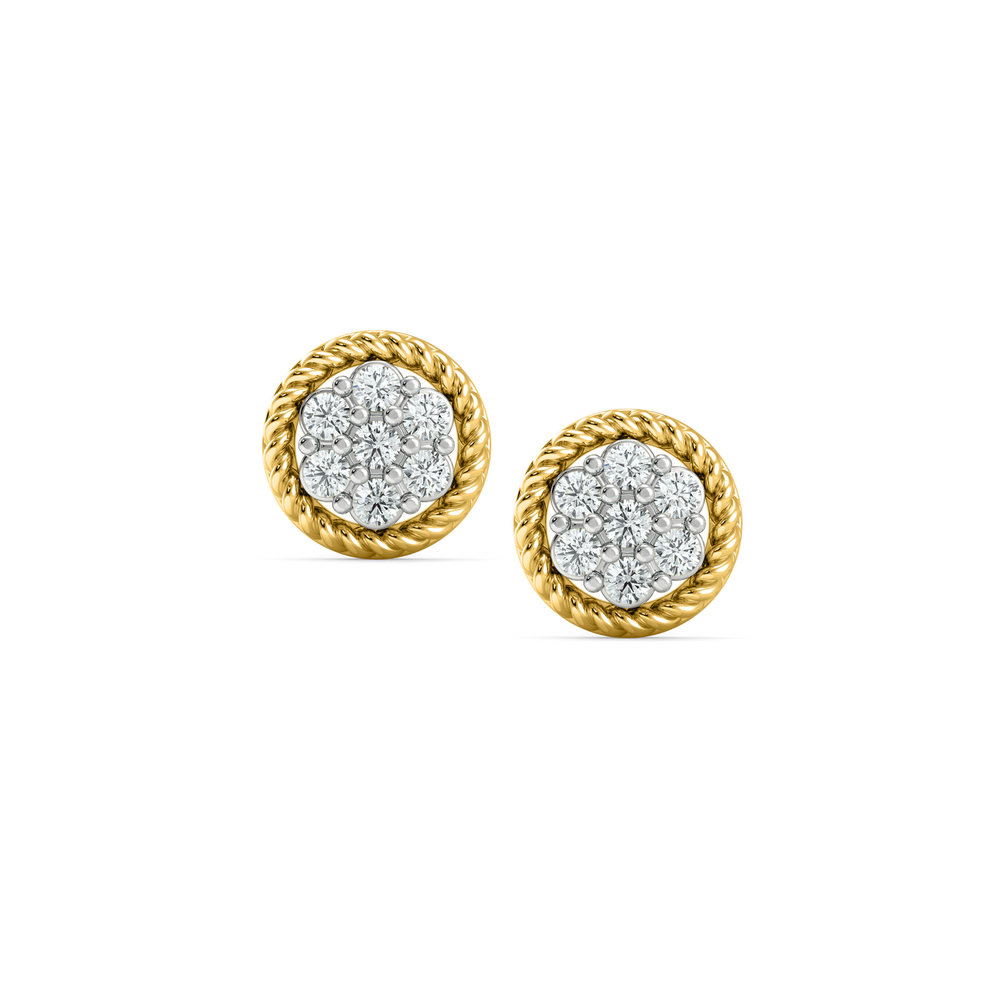 Diamond Earring for her in Yellow Gold DER22989