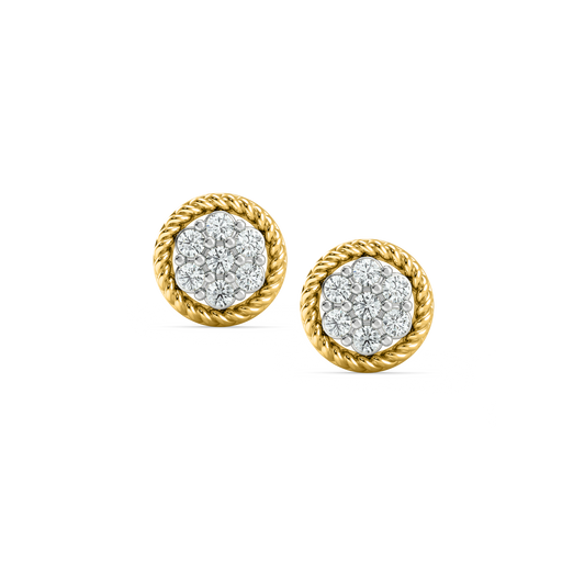 Diamond Earring for her in Yellow Gold DER22989