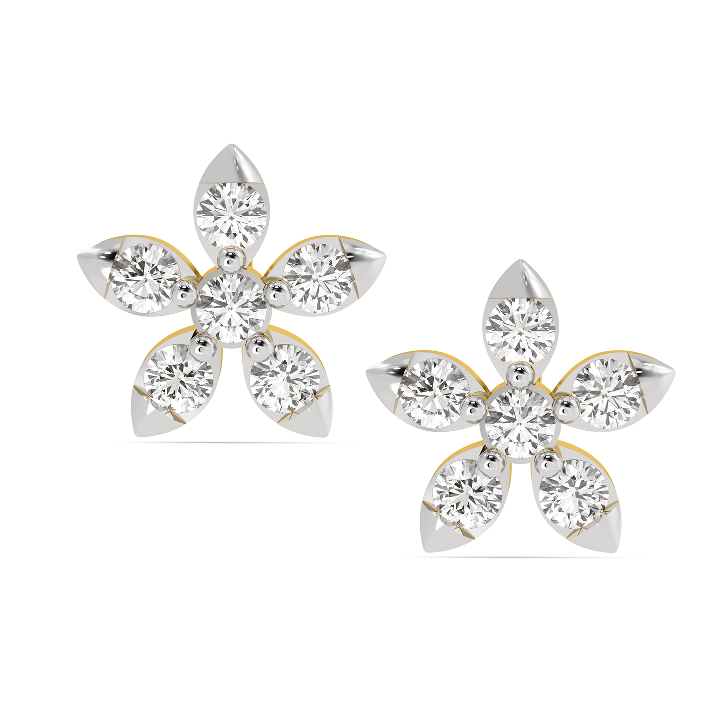 Diamond Earring for her in Yellow Gold DER22996