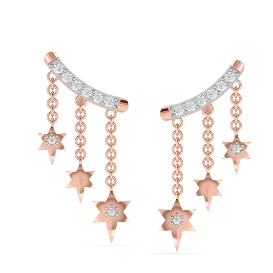 Diamond Earring for her in Rose Gold DER22997