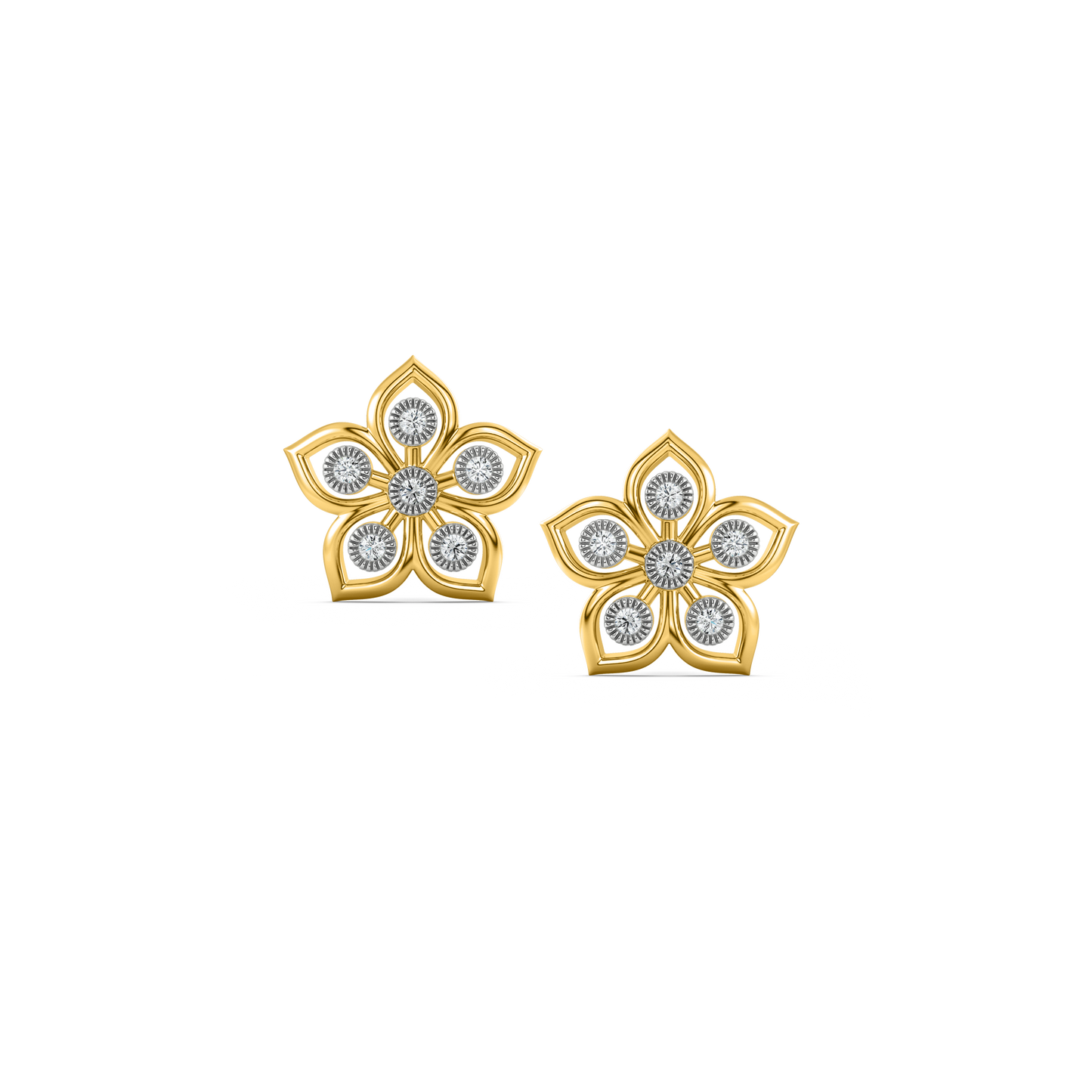 Diamond Earring for her in Yellow Gold DER22999