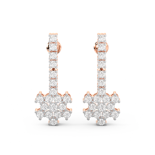 Diamond Earring for her in Rose Gold DER23069