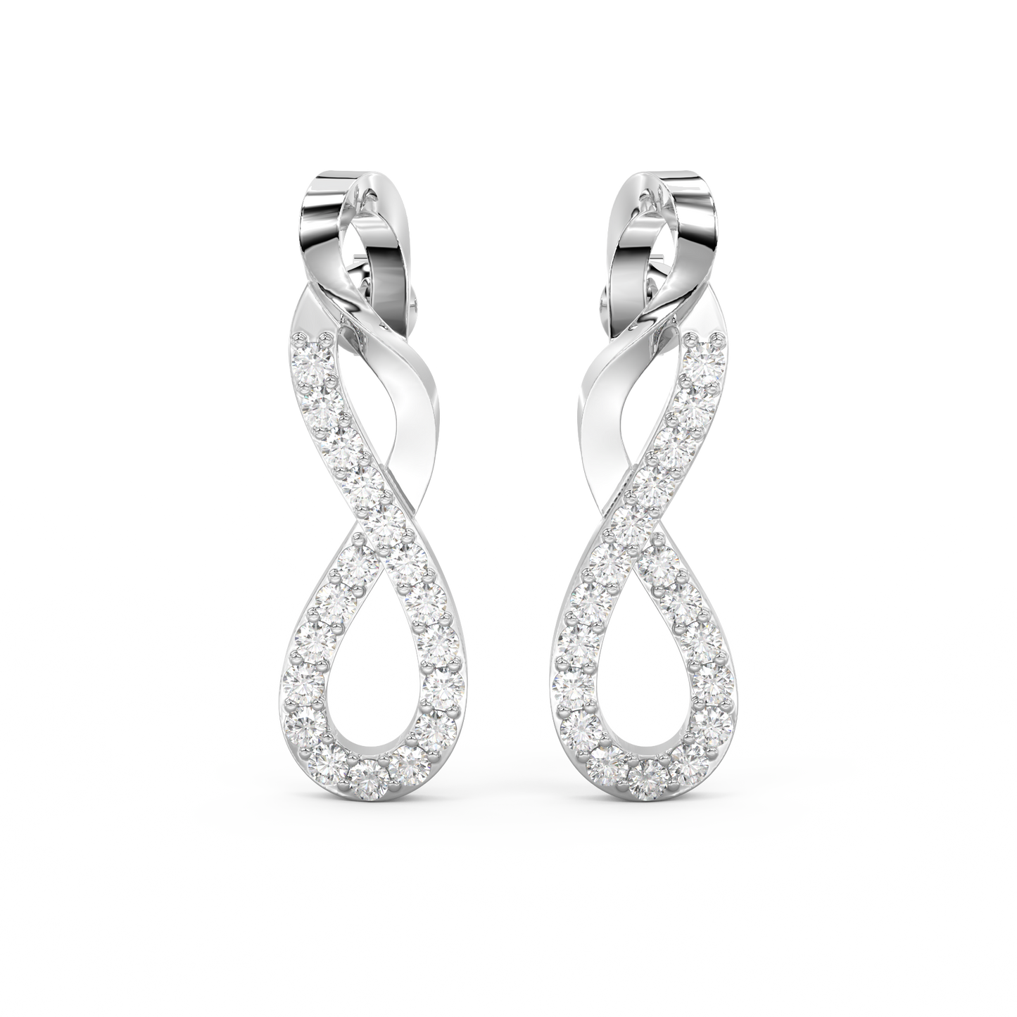 Diamond Earring for her in White Gold DER23072