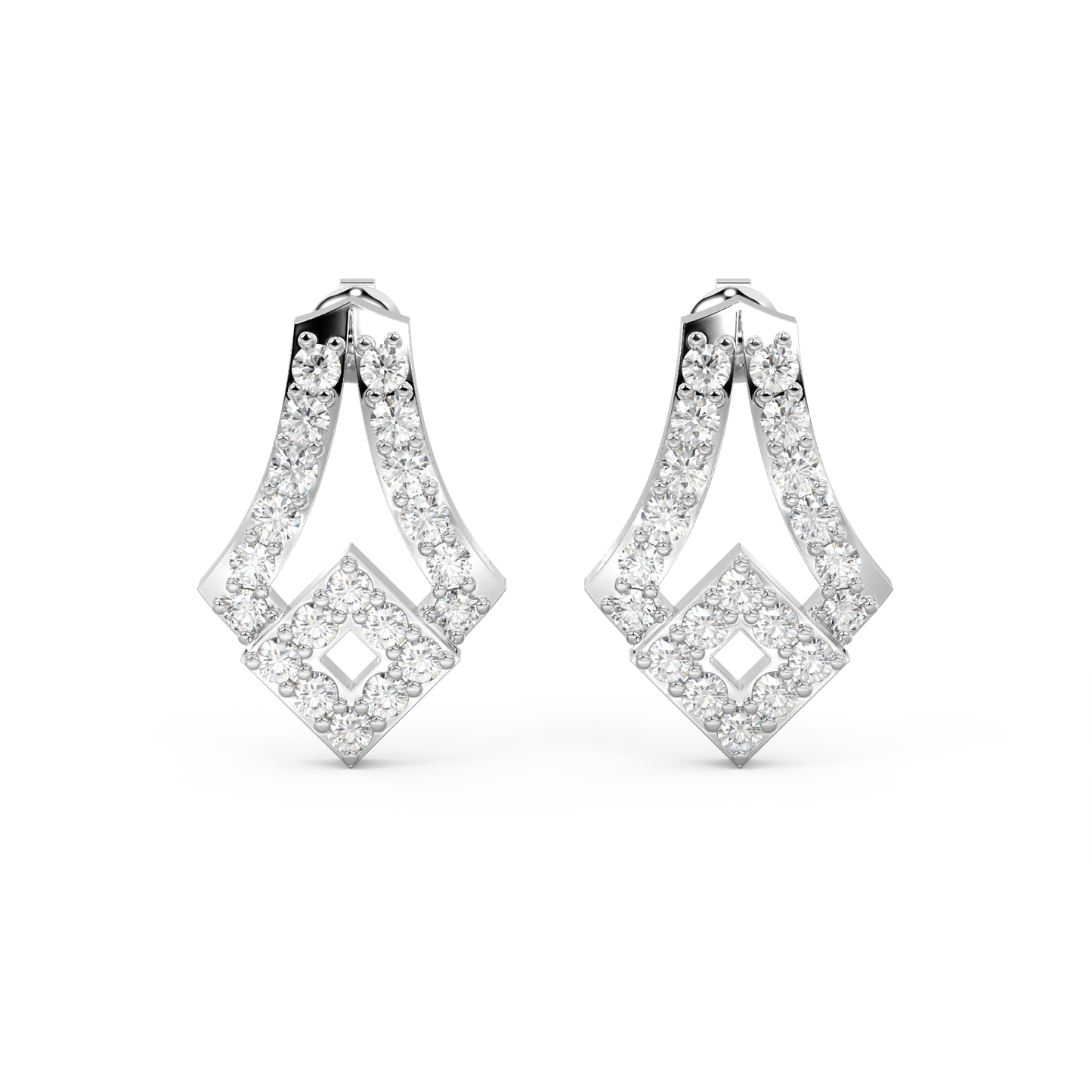 Diamond Earring for her in White Gold DER23075