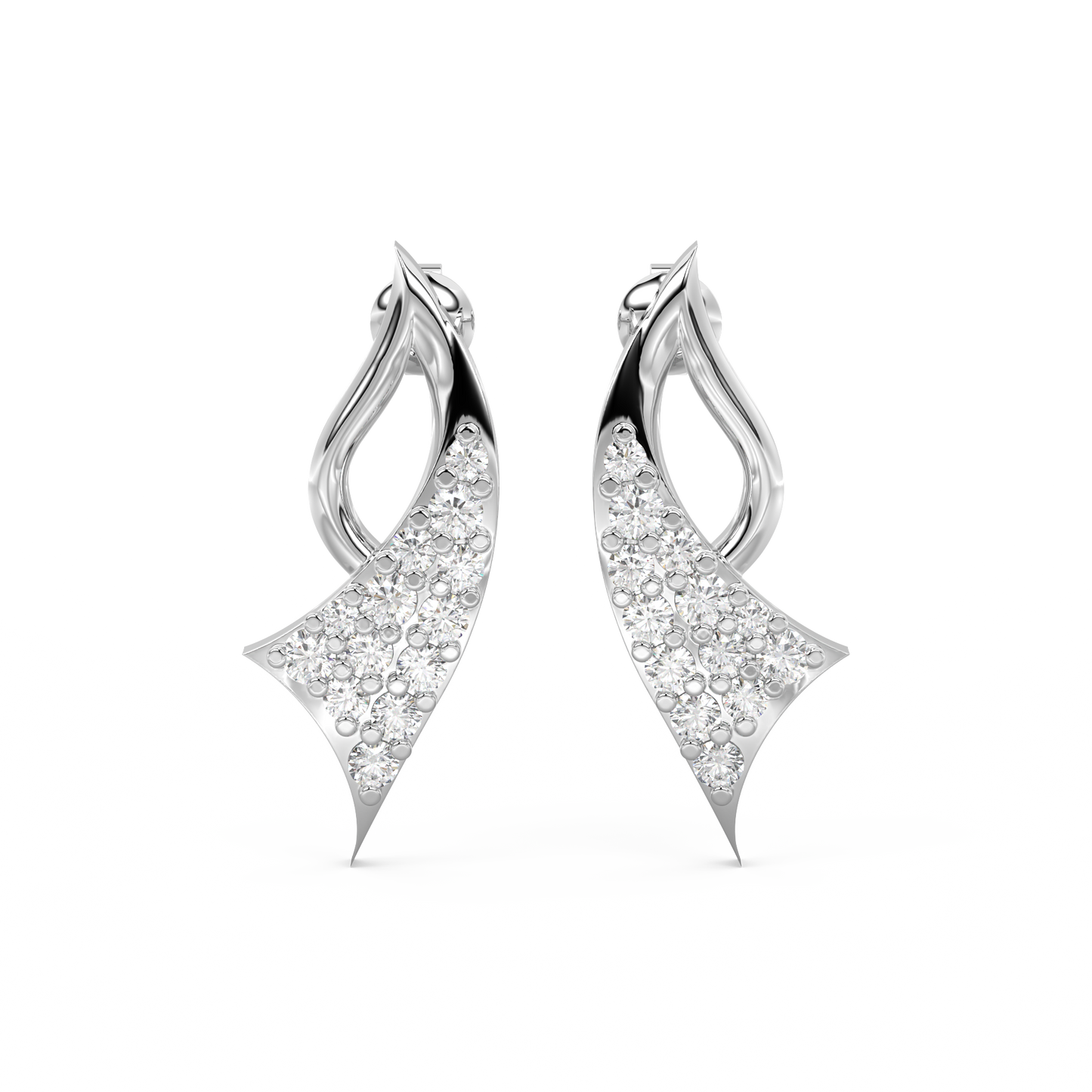 Diamond Earring for her in White Gold DER23082