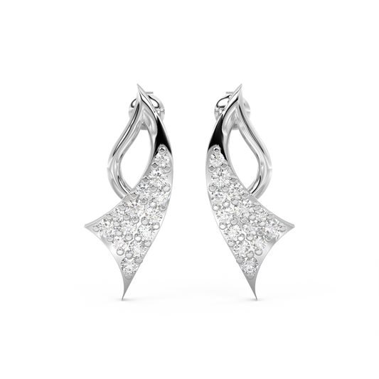 Diamond Earring for her in White Gold DER23082