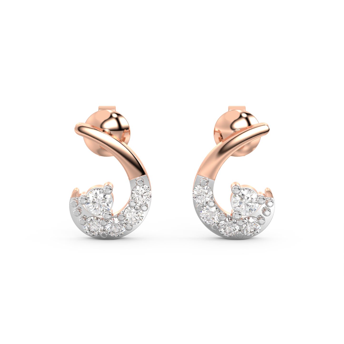 Diamond Earring for her in Rose Gold DER23085