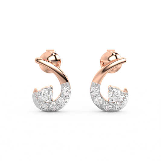 Diamond Earring for her in Rose Gold DER23085