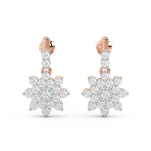 Diamond Earring for her in Rose Gold DER23095