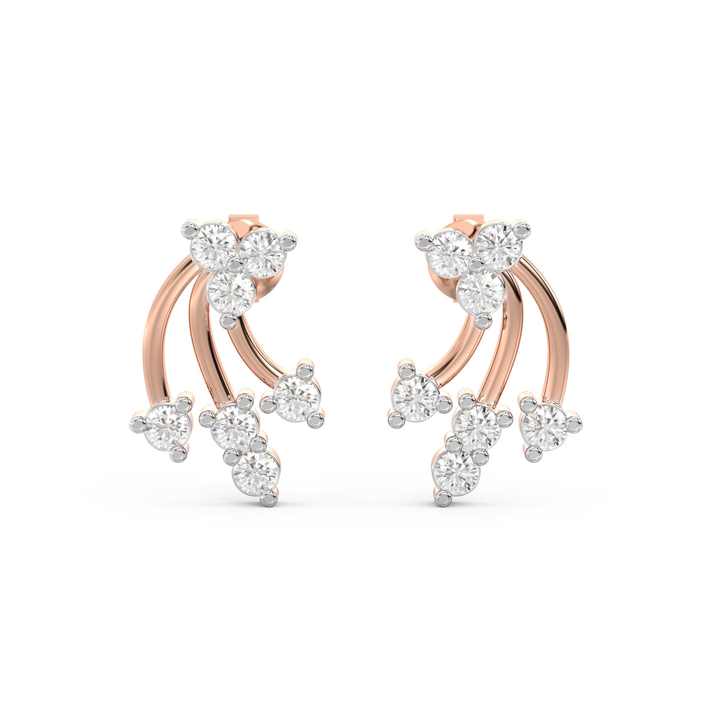 Diamond Earring for her in Rose Gold DER23104