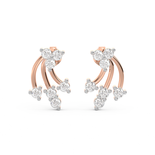 Diamond Earring for her in Rose Gold DER23104