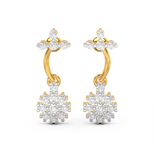 Diamond Earring for her in Yellow Gold DER23106