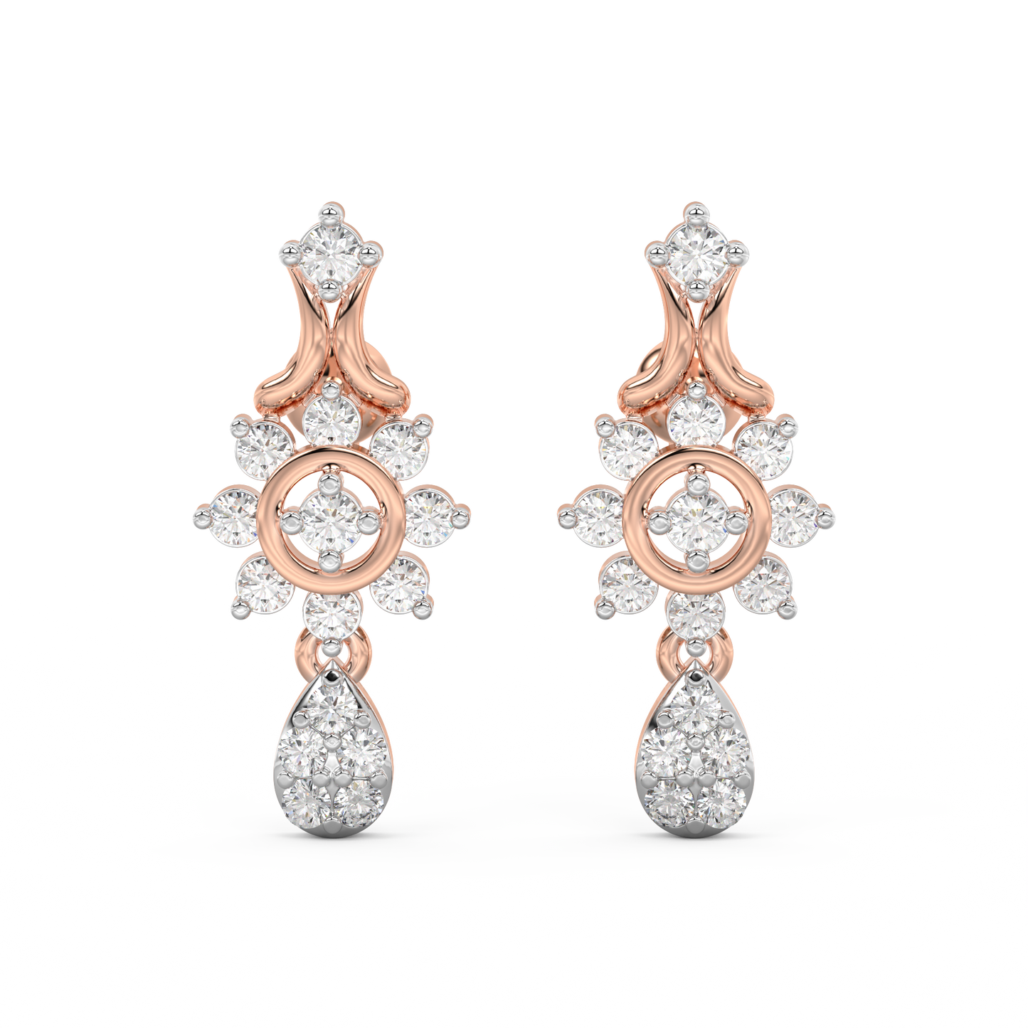 Diamond Earring for her in Rose Gold DER23107