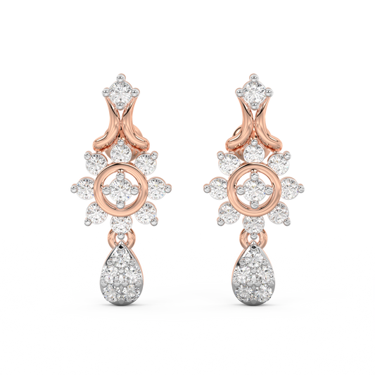 Diamond Earring for her in Rose Gold DER23107