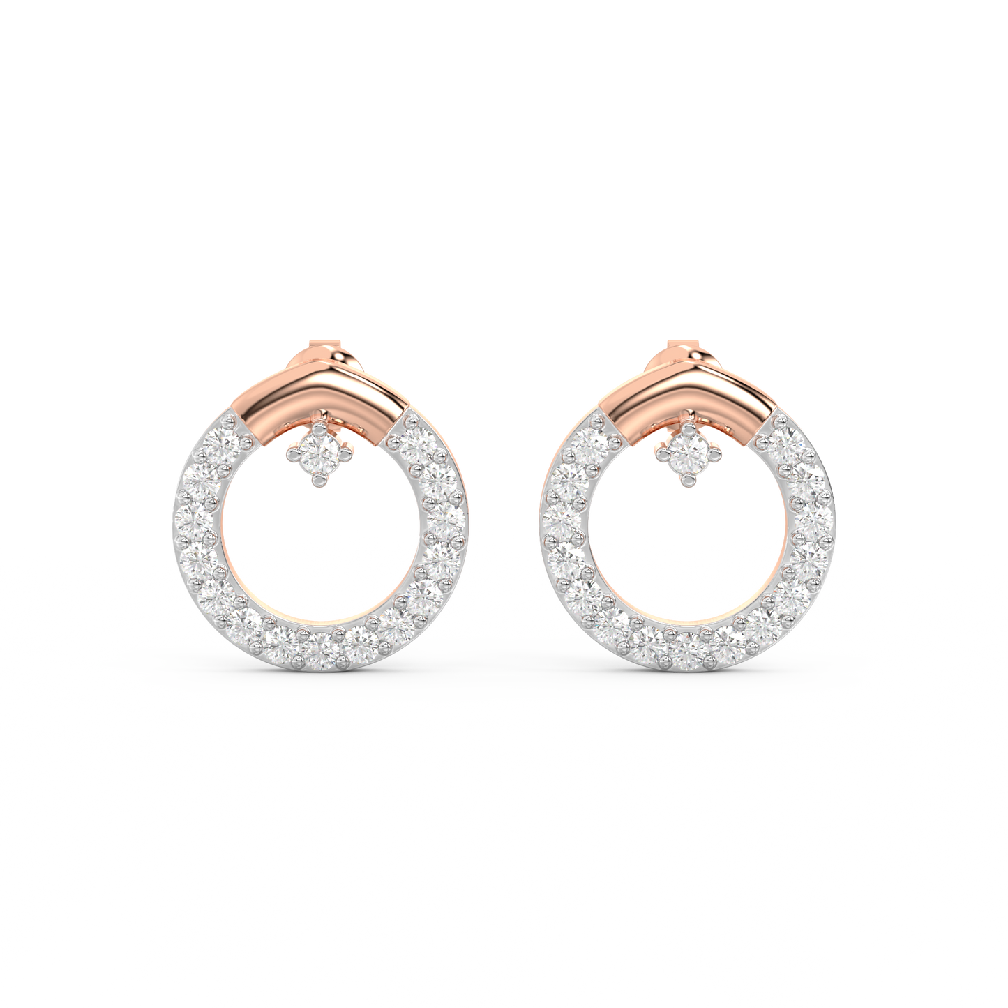 Diamond Earring for her in Rose Gold DER23118