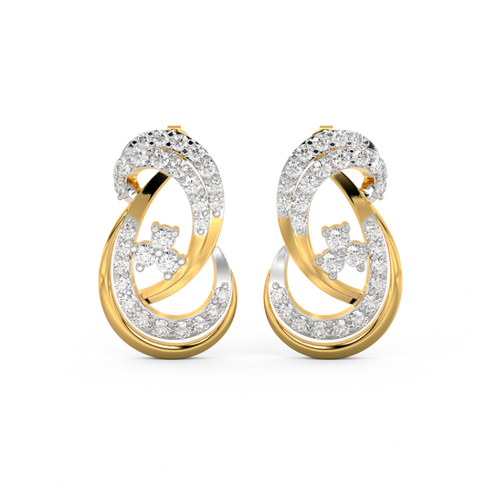 Diamond Earring for her in Yellow Gold DER23124