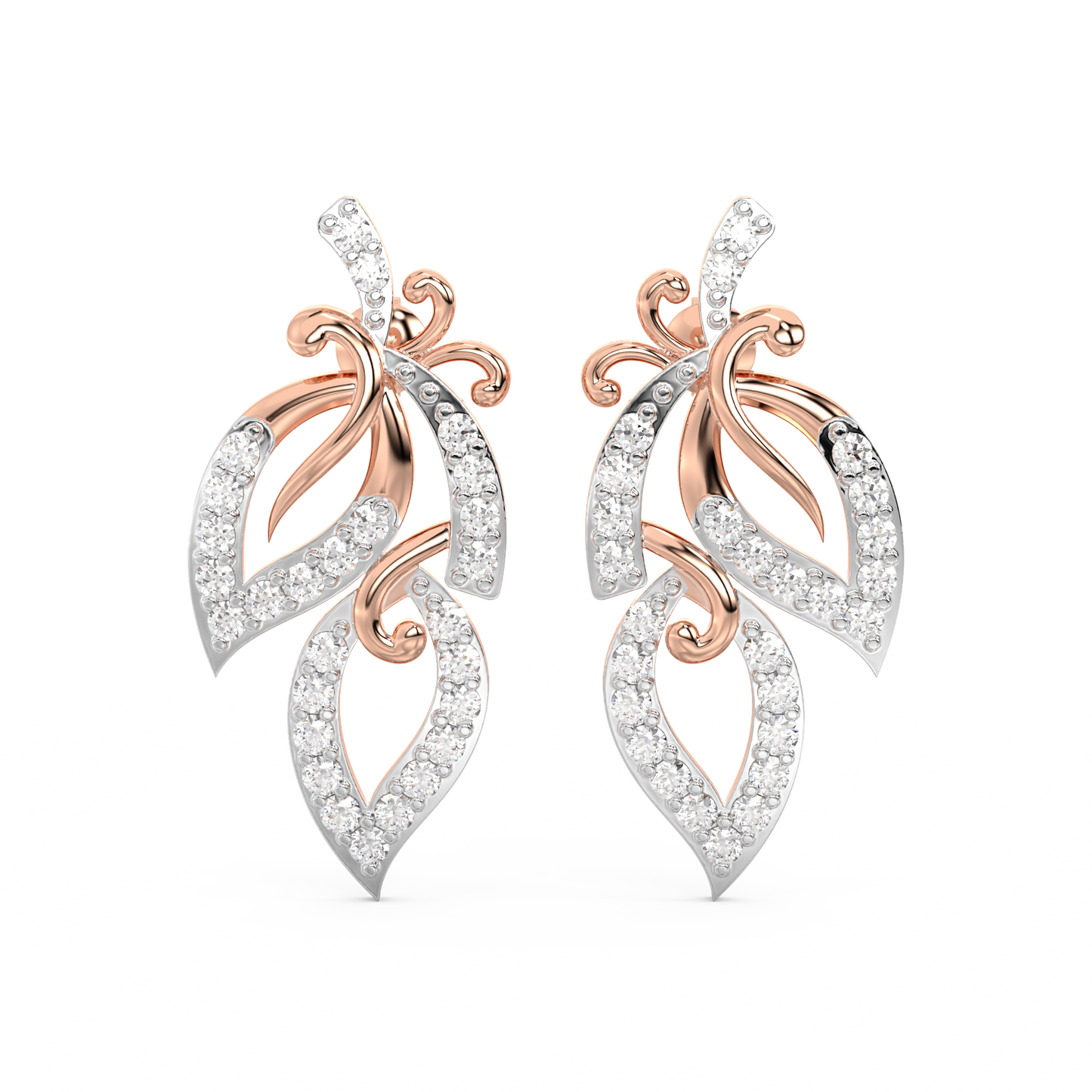 Diamond Earring for her in Rose Gold DER23127