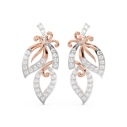 Diamond Earring for her in Rose Gold DER23127