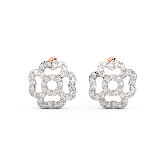 Diamond Earring for her in Rose Gold DER23130