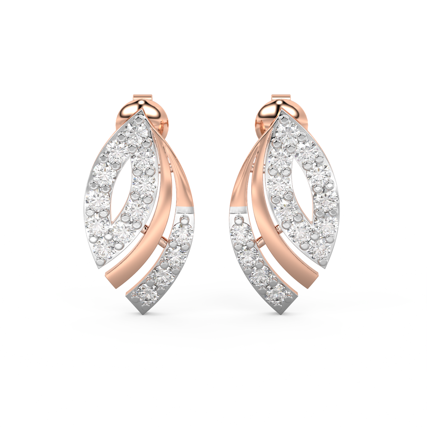 Diamond Earring for her in Rose Gold DER23136