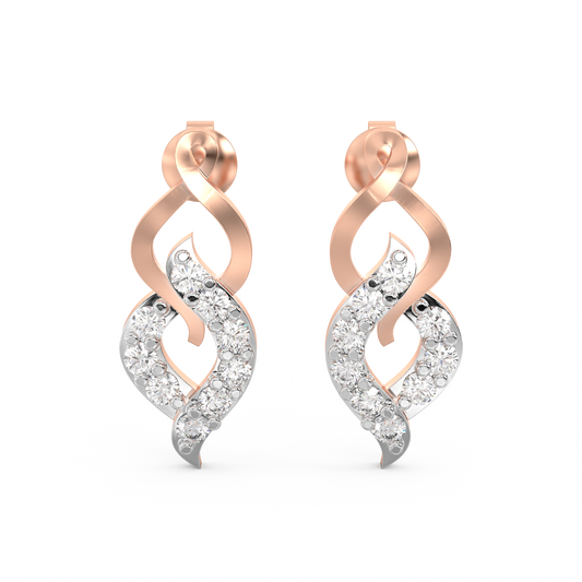 Diamond Earring for her in Rose Gold DER23138