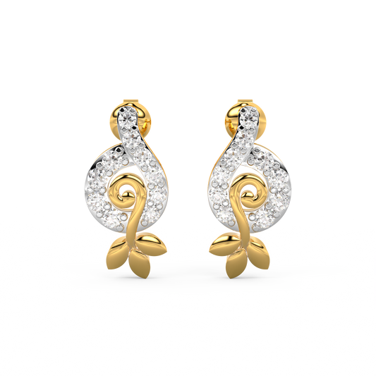 Diamond Earring for her in Yellow Gold DER23142