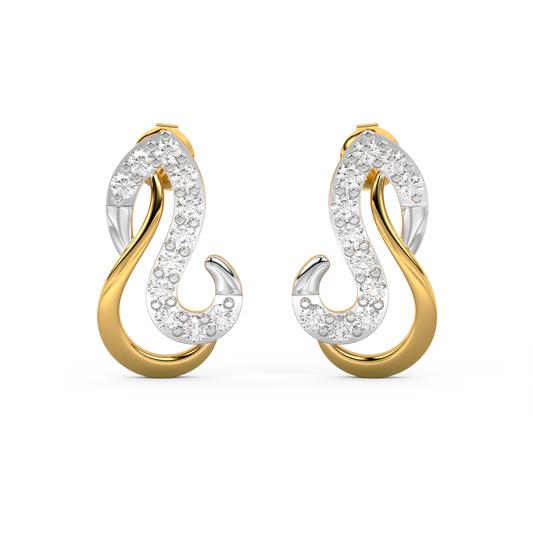 Diamond Earring for her in Yellow Gold DER23143