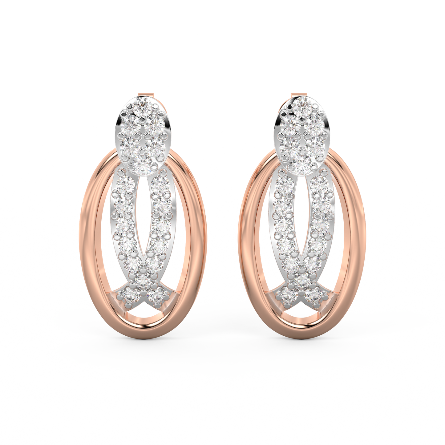 Diamond Earring for her in Rose Gold DER23146