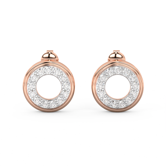 Diamond Earring for her in Rose Gold DER23149