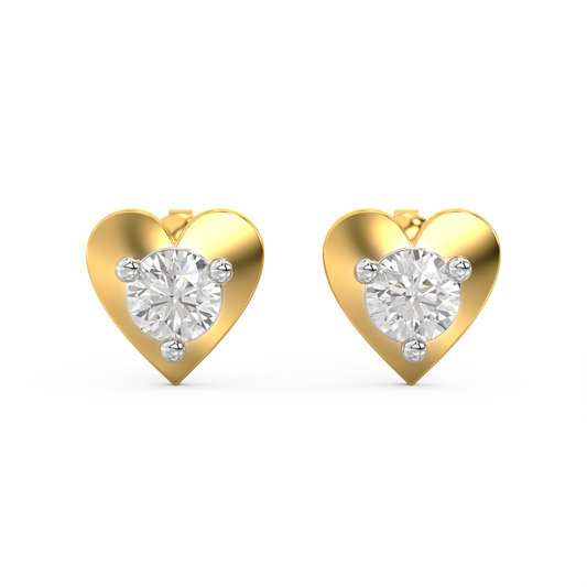 Diamond Earring for her in Yellow & White Gold DER23158