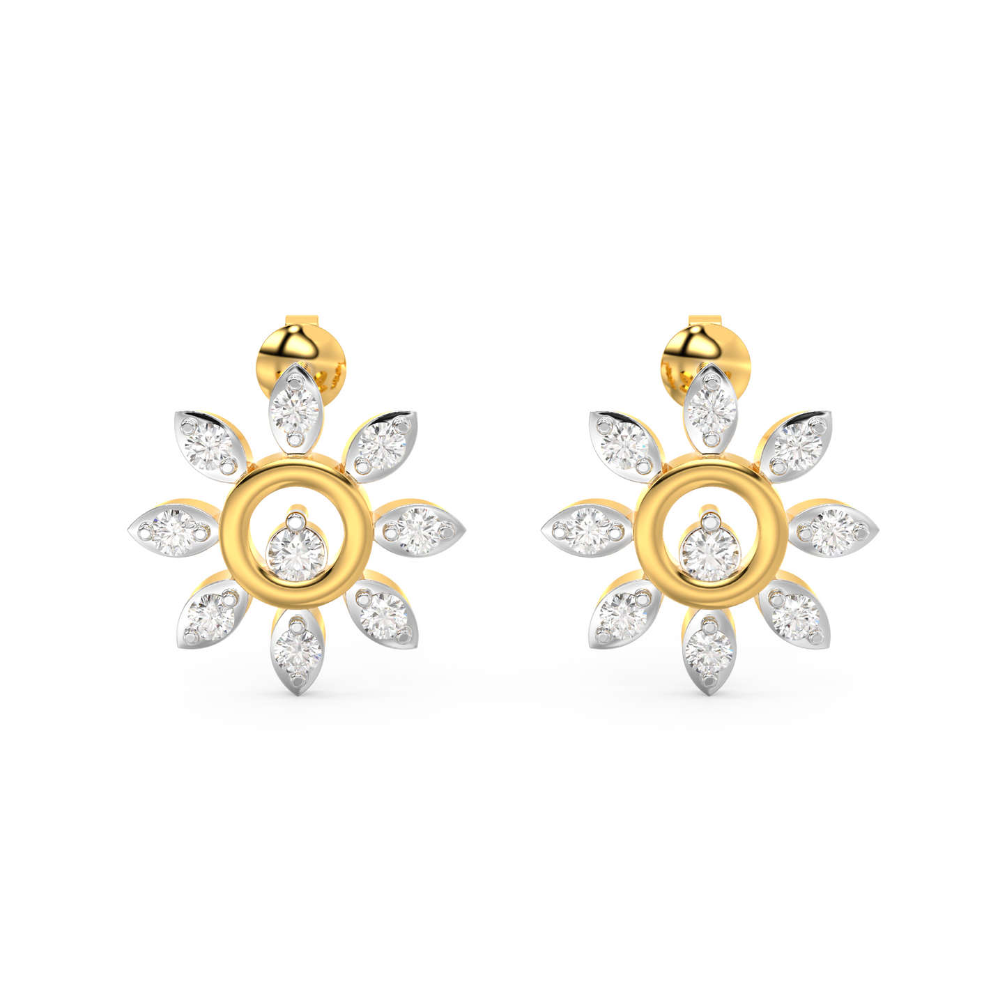 Diamond Earring for her in Yellow Gold DER23170