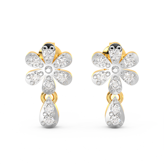 Diamond Earring for her in Yellow Gold DER23173