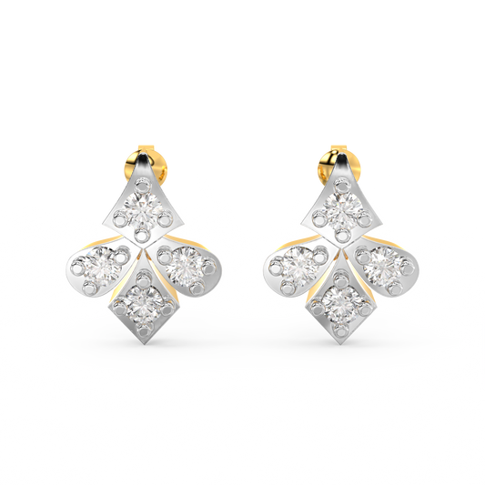 Diamond Earring for her in Yellow Gold DER23174