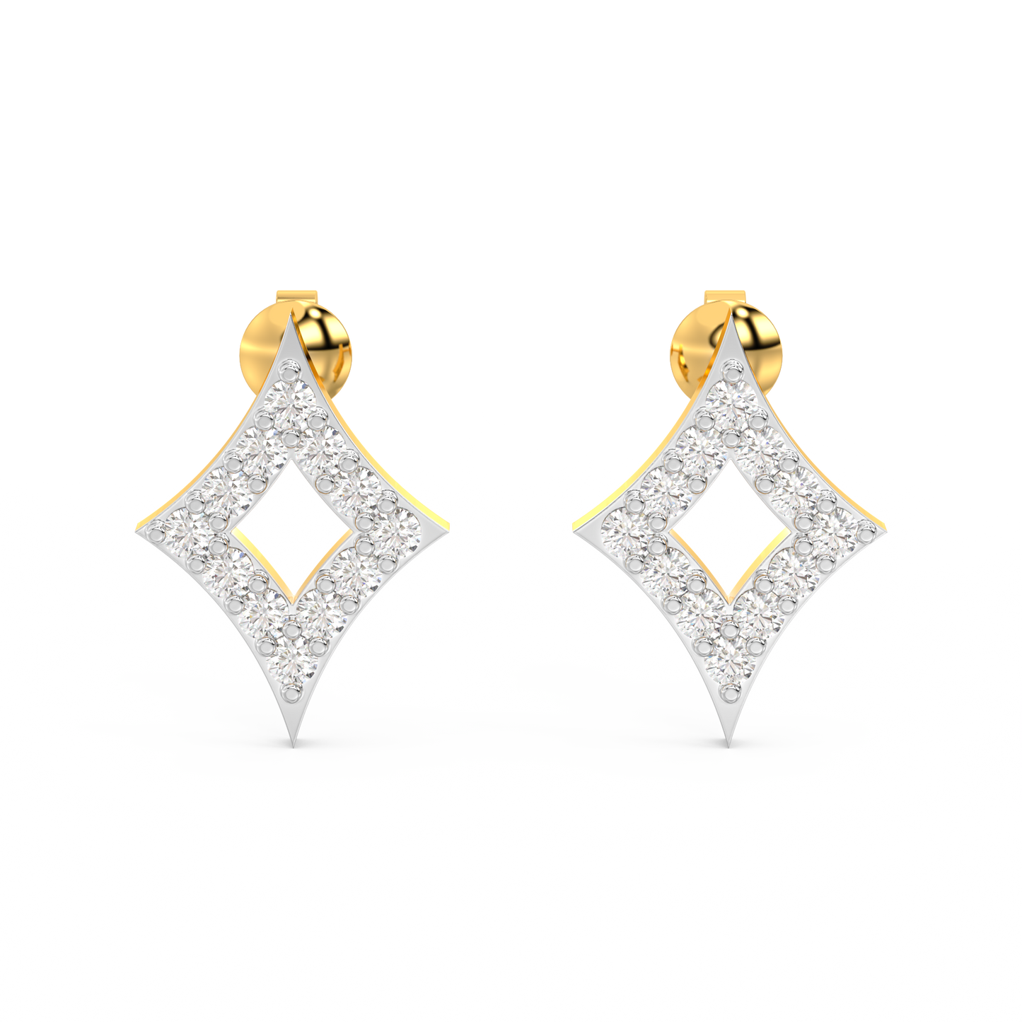 Diamond Earring for her in Yellow Gold DER23176